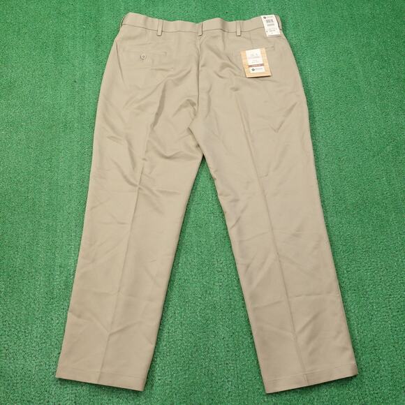 NWT HAGGAR CLASSIC FIT COOL 18 FLAT FRONT KHAKI CHINO PANTS MENS SIZE 40X30 NEW! - Picture 5 of 10